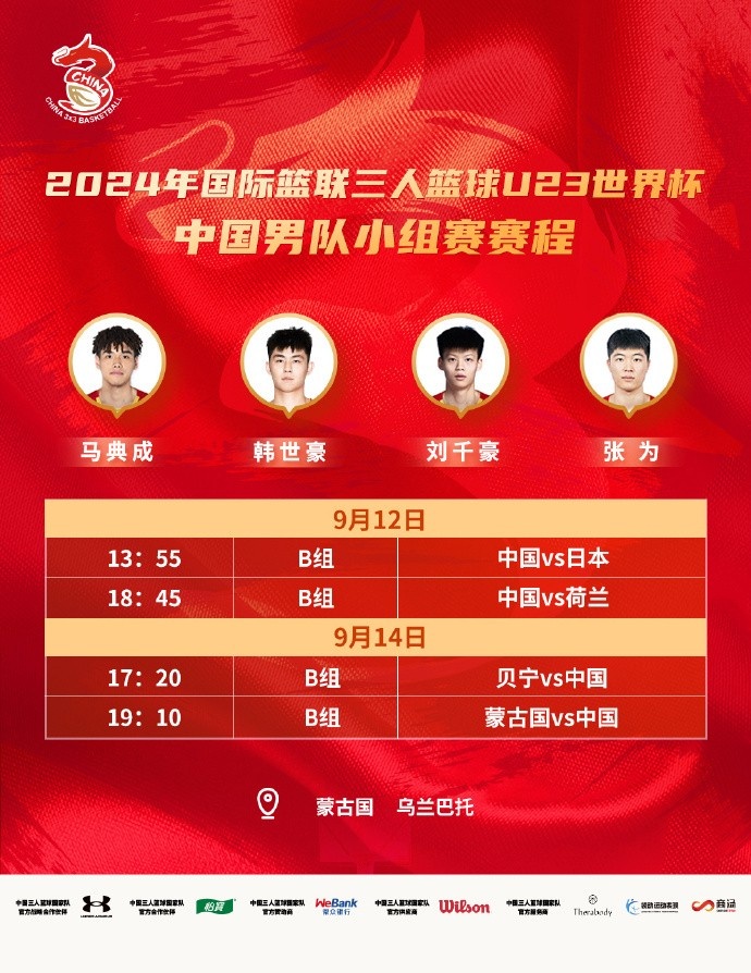 3x3篮球U23世界杯中国男队一胜一负暂时排名小组第二